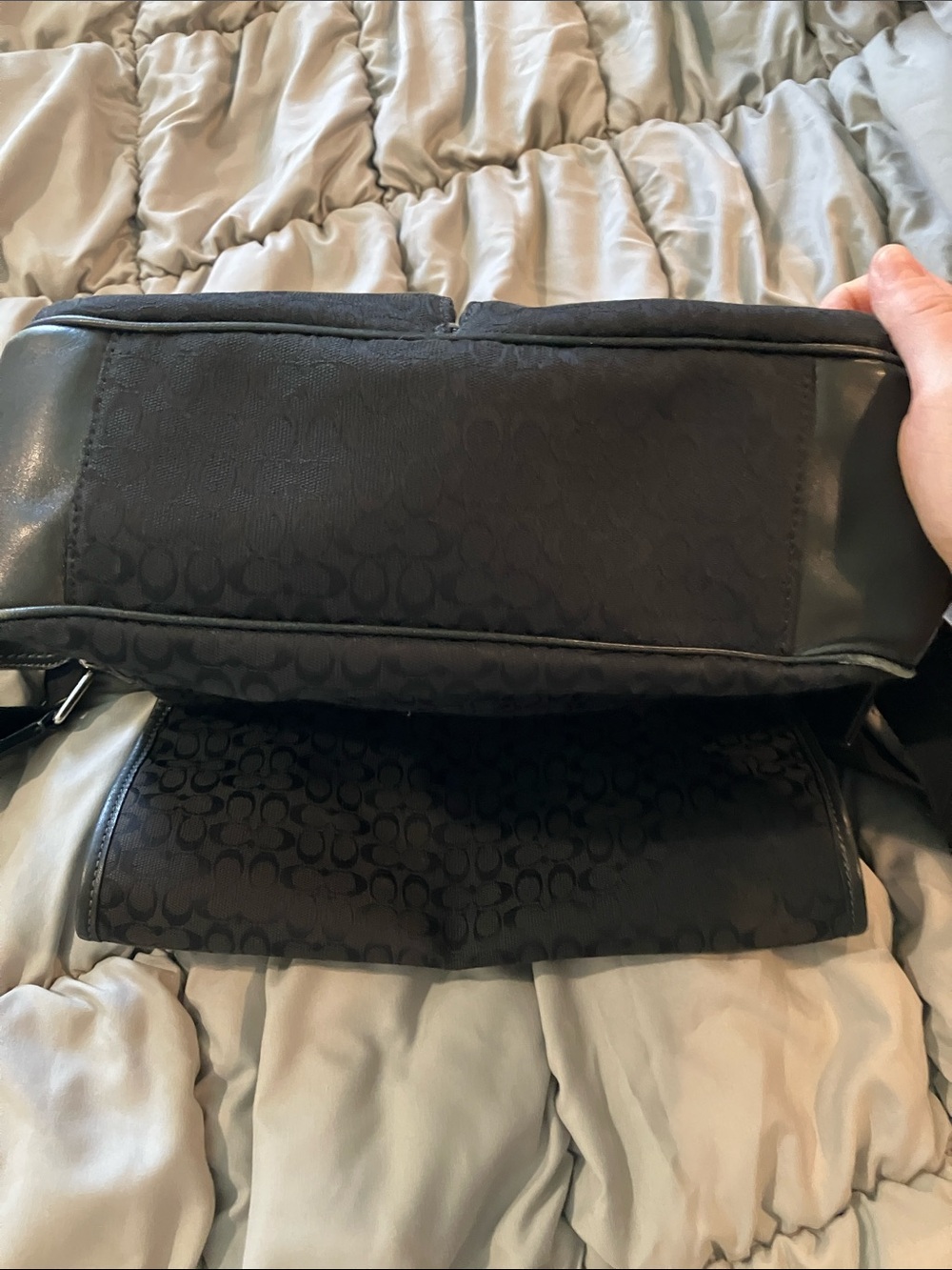 Coach Black Signature Messenger Crossbody Bag - Picture 8 of 13